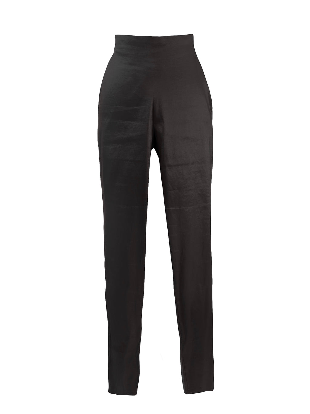 Base Stretch Taffeta Slim Cut Trousers - Mologoko Couture