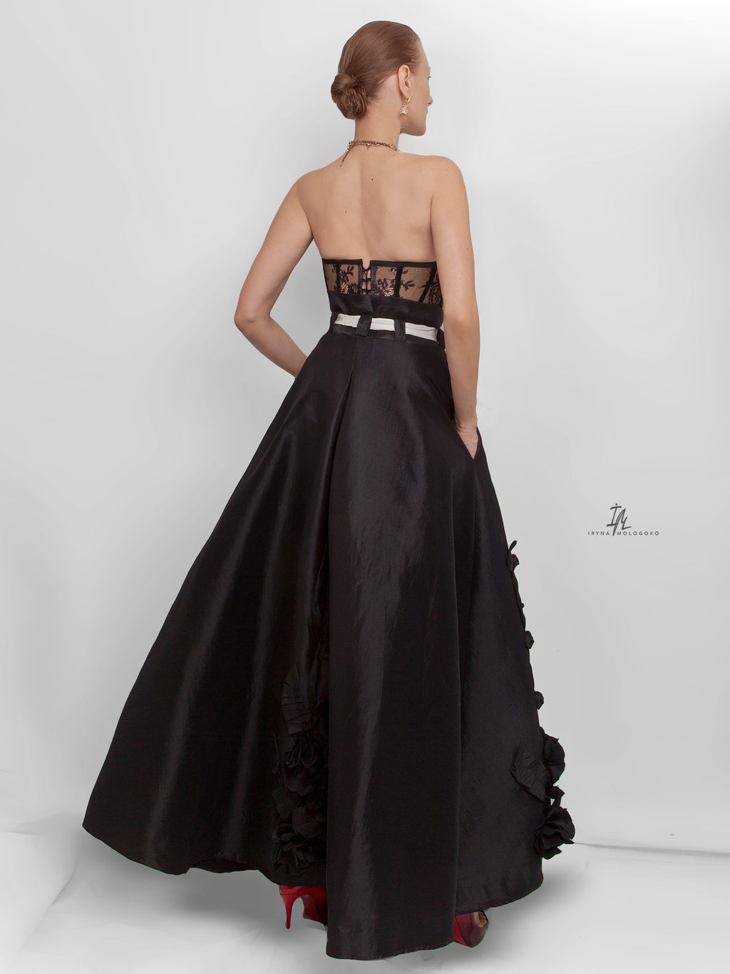 3D Flowers Ball Gown Overskirt - Mologoko Couture