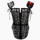 Leopard Twill Cotton Front Lacing Corset - custom. made fashion