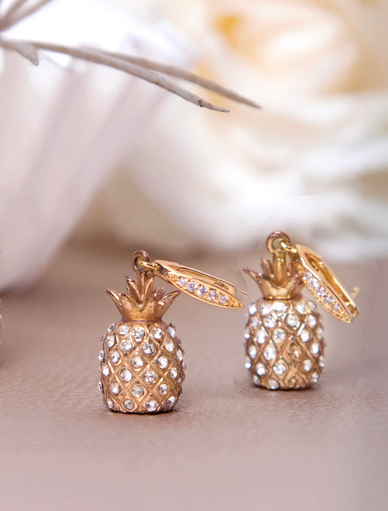 Handmade Elegant Pineapple Earrings - Mologoko Couture