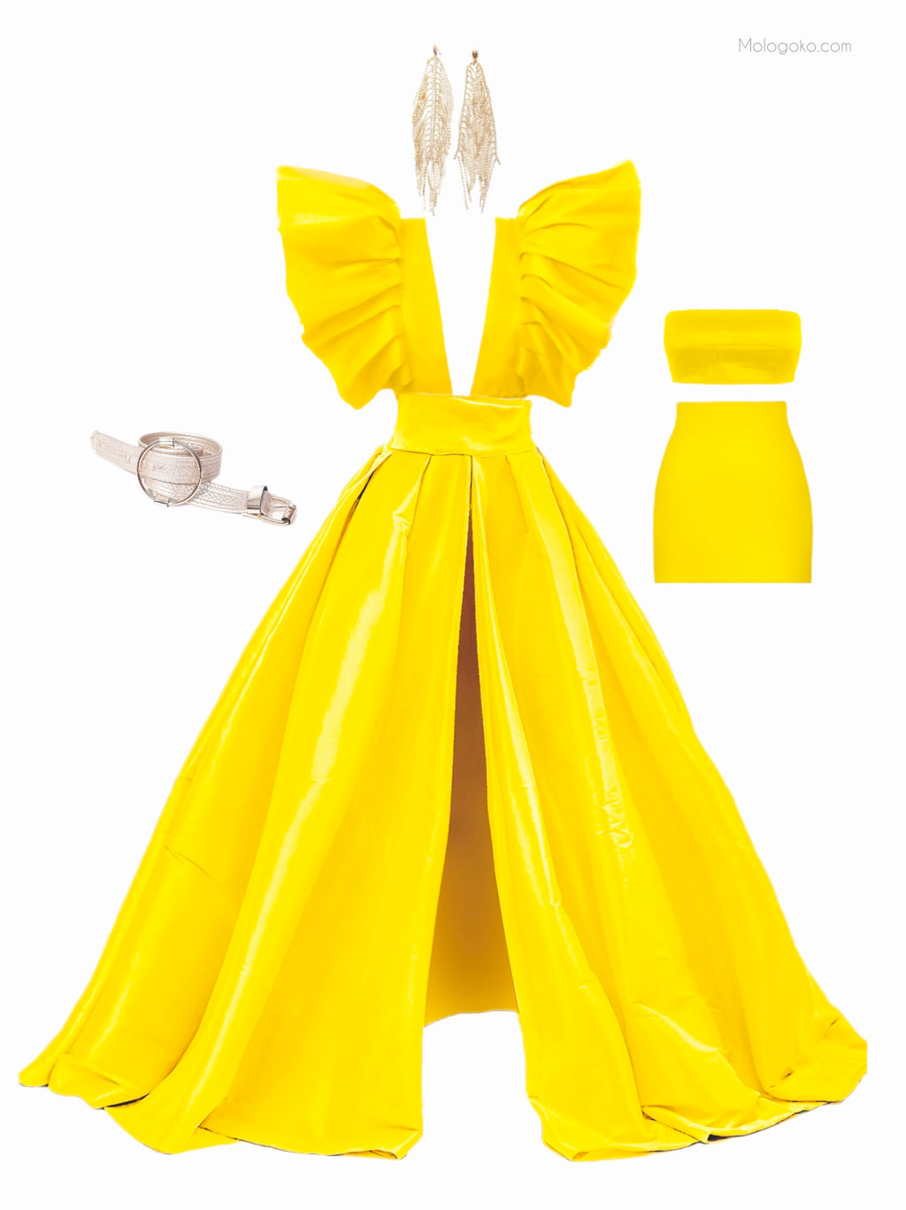 Basic Mini Taffeta Skirt - Mologoko Couture