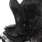 Dina Red Carpet Style Corset with Peplum and Flower - Mologoko Couture