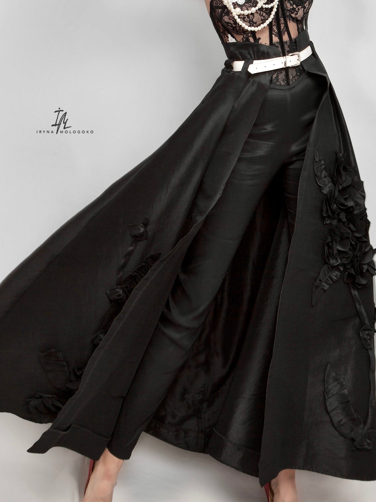 3D Flowers Ball Gown Overskirt - Mologoko Couture