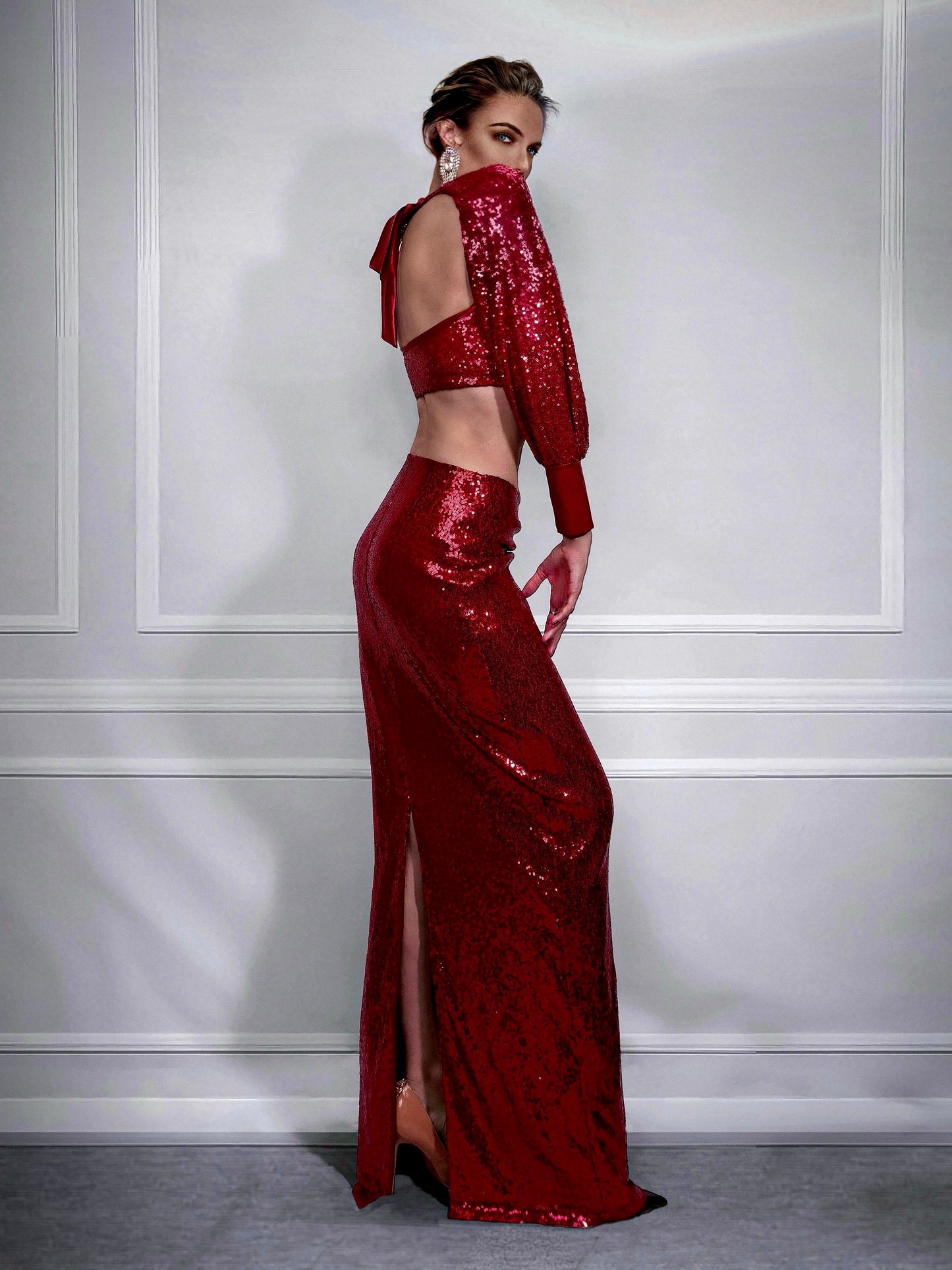 Happy Bellydancer Red Gown Set