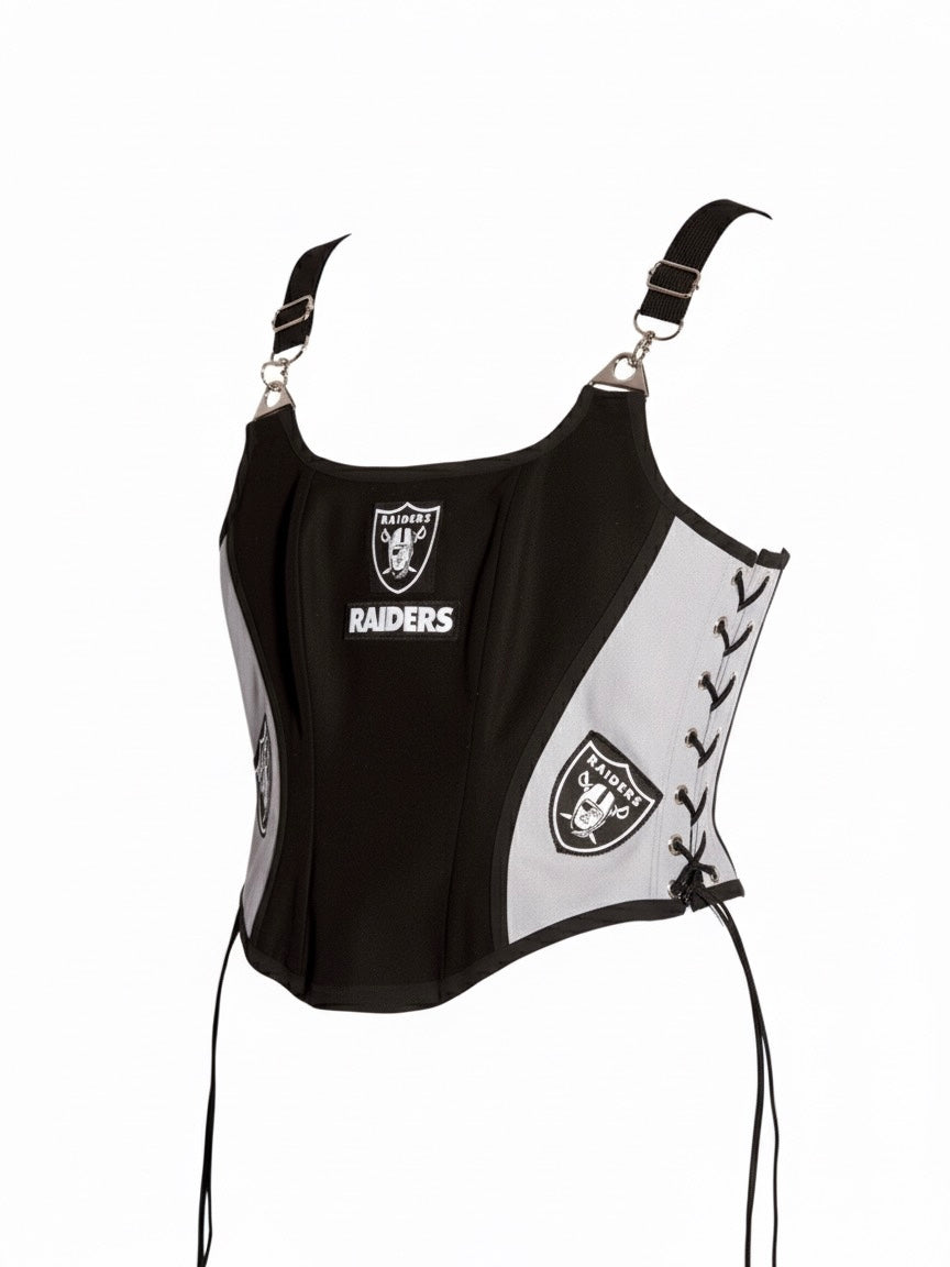 Las Vegas Raiders Football Team Corset Bustier Top