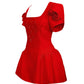 Masha Micro Dress with Sleeves - Mologoko Couture