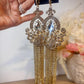 Princess Gold Extra Large Dangle Statement Earrings - Mologoko Couture