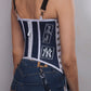 New York Yankees Baseball Team Corset Top - Mologoko Couture