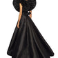 Katrina Red Carpet Style Couture Gown Set - Black / XS / Daring Neckline