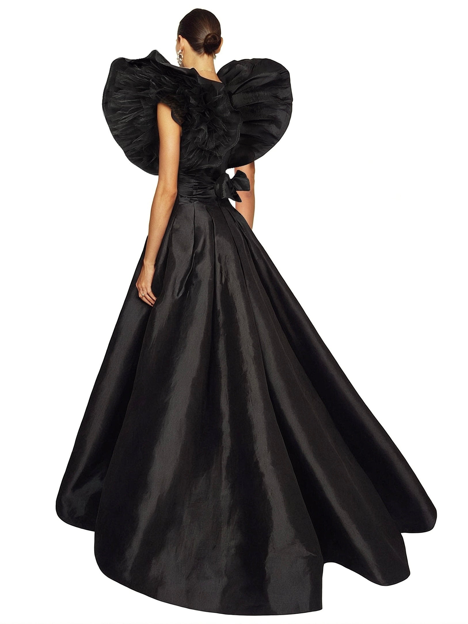 Katrina Red Carpet Style Couture Gown Set - Black / XS / Daring Neckline