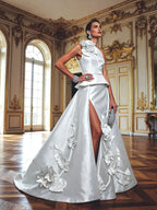 Viviana 3d Flowers Ball Gown Set