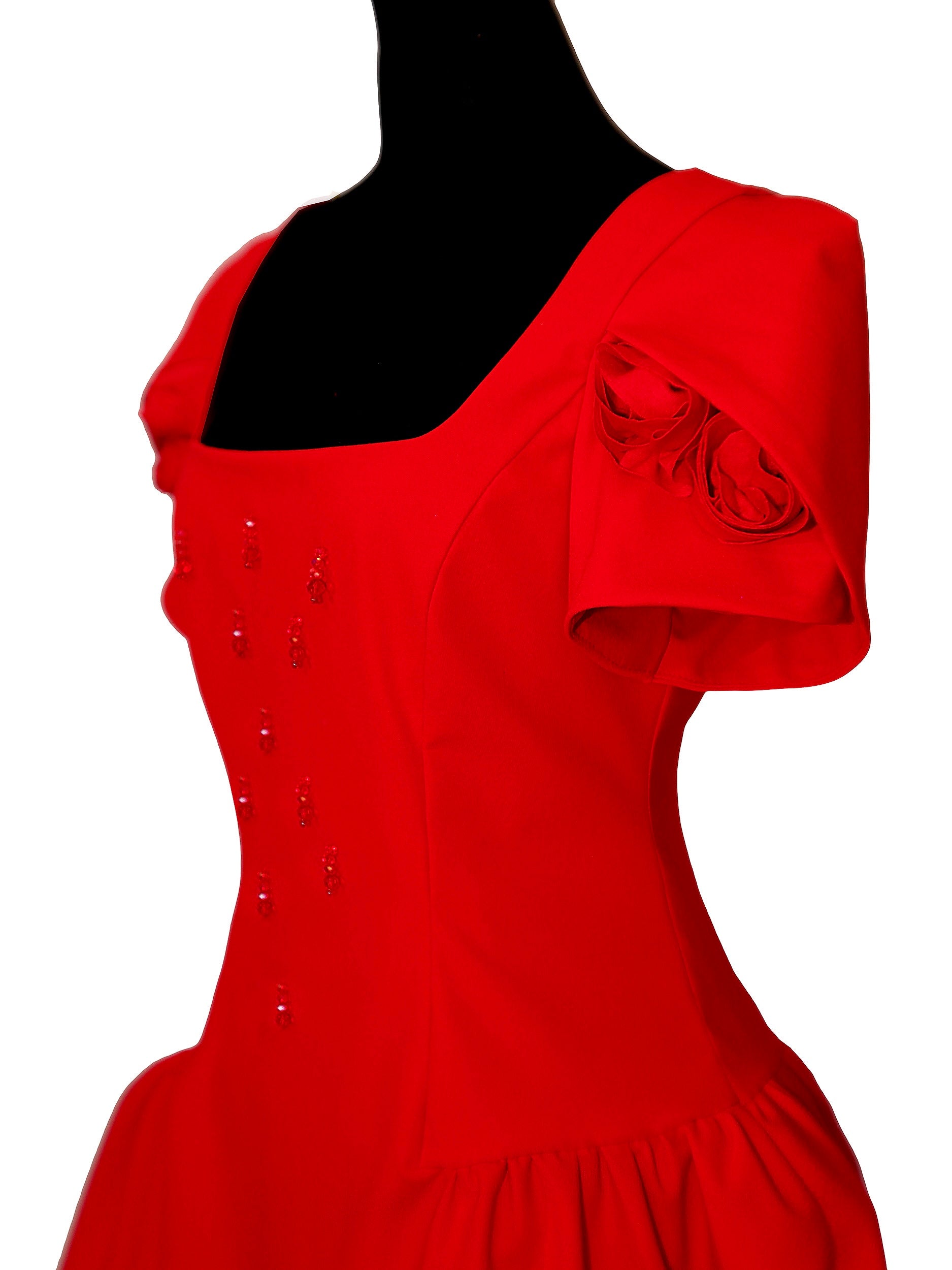 Masha Micro Dress with Sleeves - Mologoko Couture