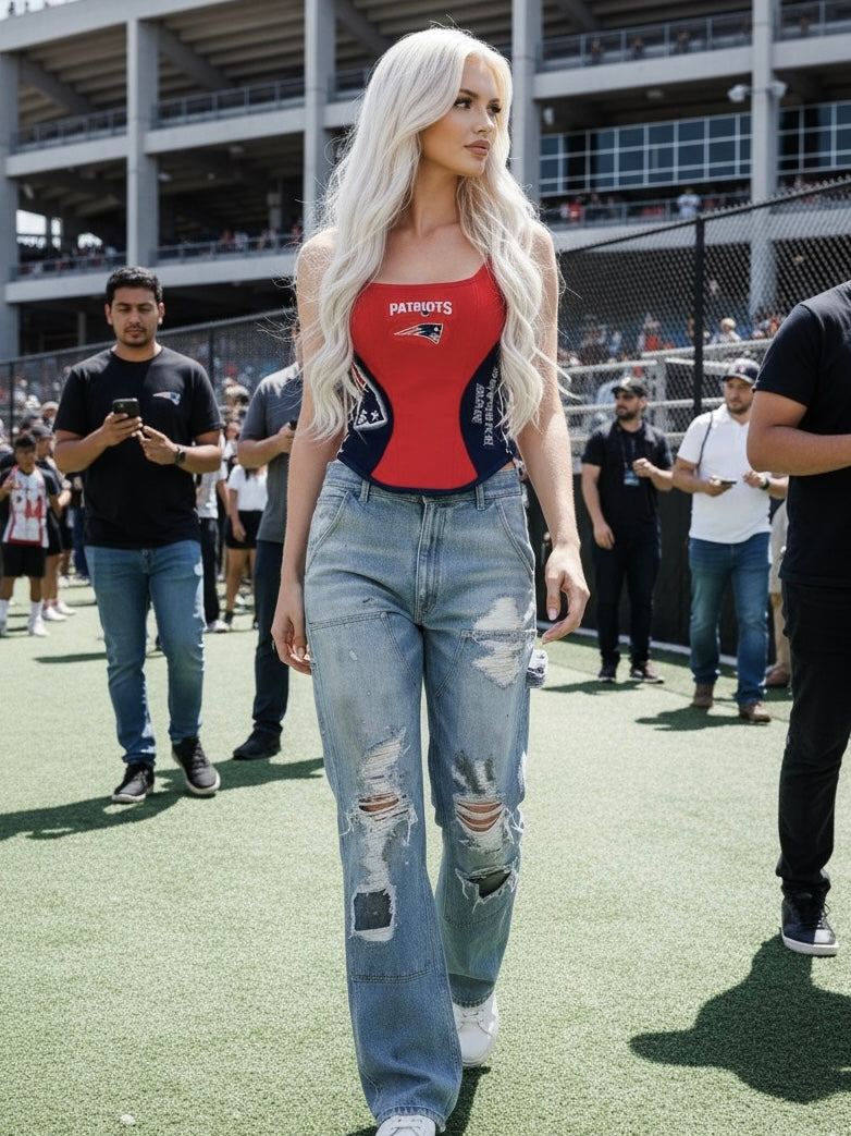 New England Patriots Football Team Corset Top