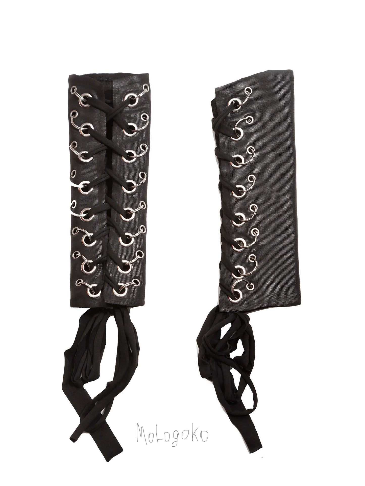 Key chain rings faux leather arm corsets