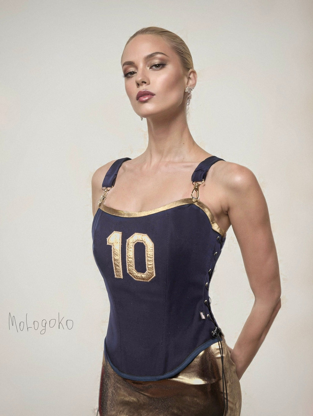 AFA Soccer #10 Corset Bustier Team Apparel - Mologoko Couture