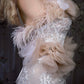 White Swan Red Carpet Style Wedding Corseted Gown Set - Mologoko Couture
