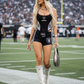 Las Vegas Raiders Football Team Corset Bustier Top