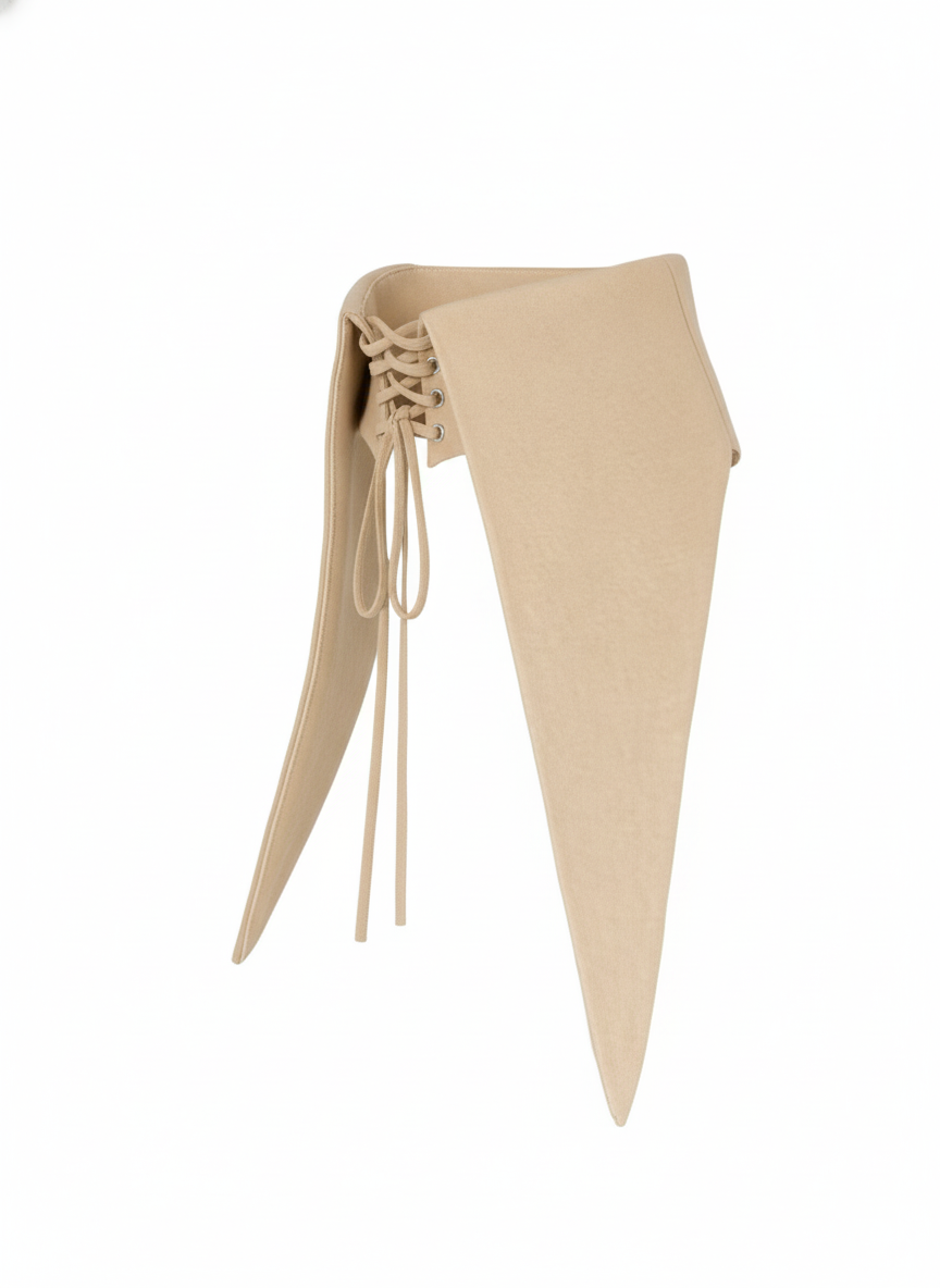 Large Removable Pointy Collar with Lacing