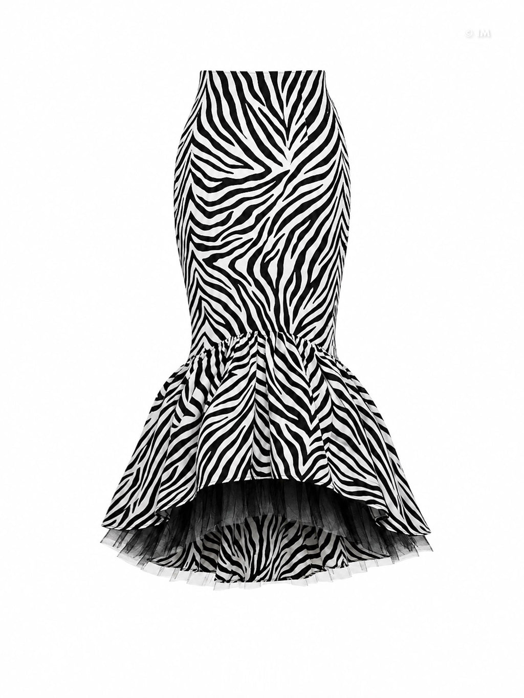 Pam Cotton Skirt in Zebra With Petticoat