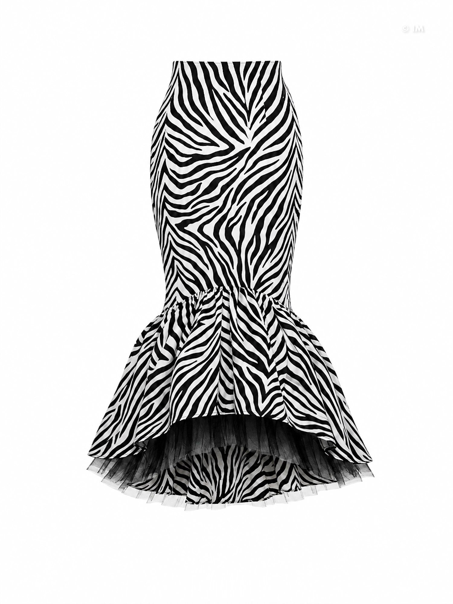 Pam Cotton Skirt in Zebra With Petticoat