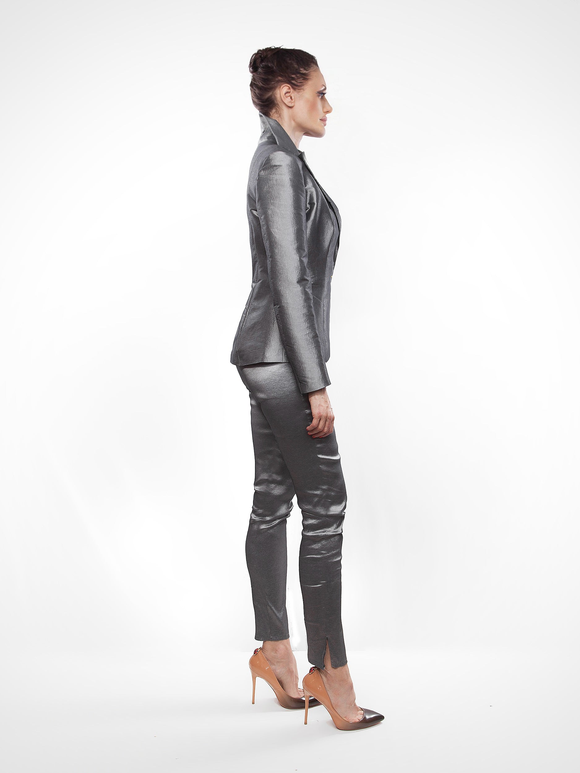 Stretch Taffeta Light Pantsuit - Mologoko Couture