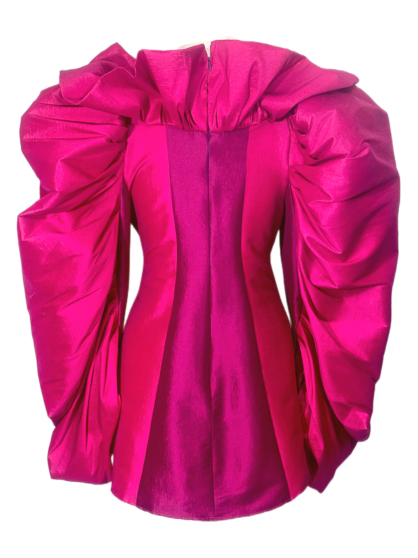 Minerva Hot Pink Taffeta Gown