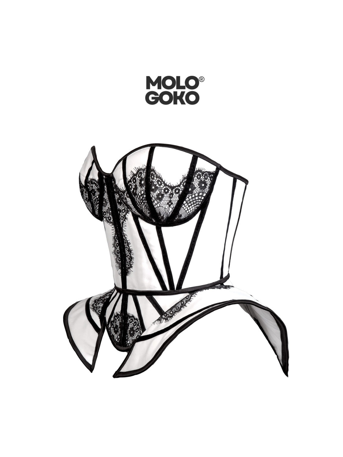 Chapel Window Corset White - Mologoko Couture