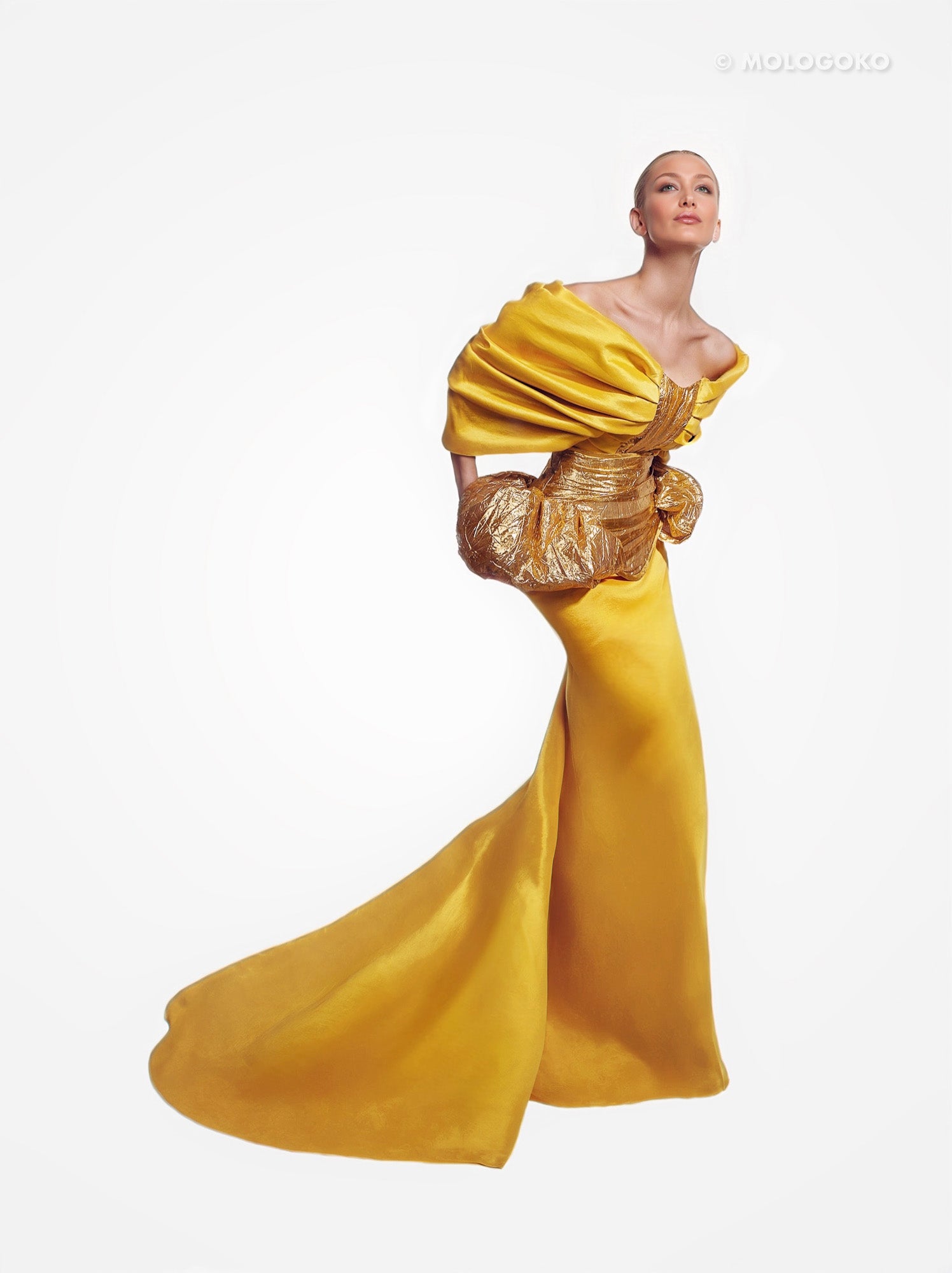 Gisele Gown 3-Part Set - custom made red carpet wedding dresses in USA