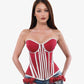 Red Porsche Front Zipper Corset - Mologoko Couture