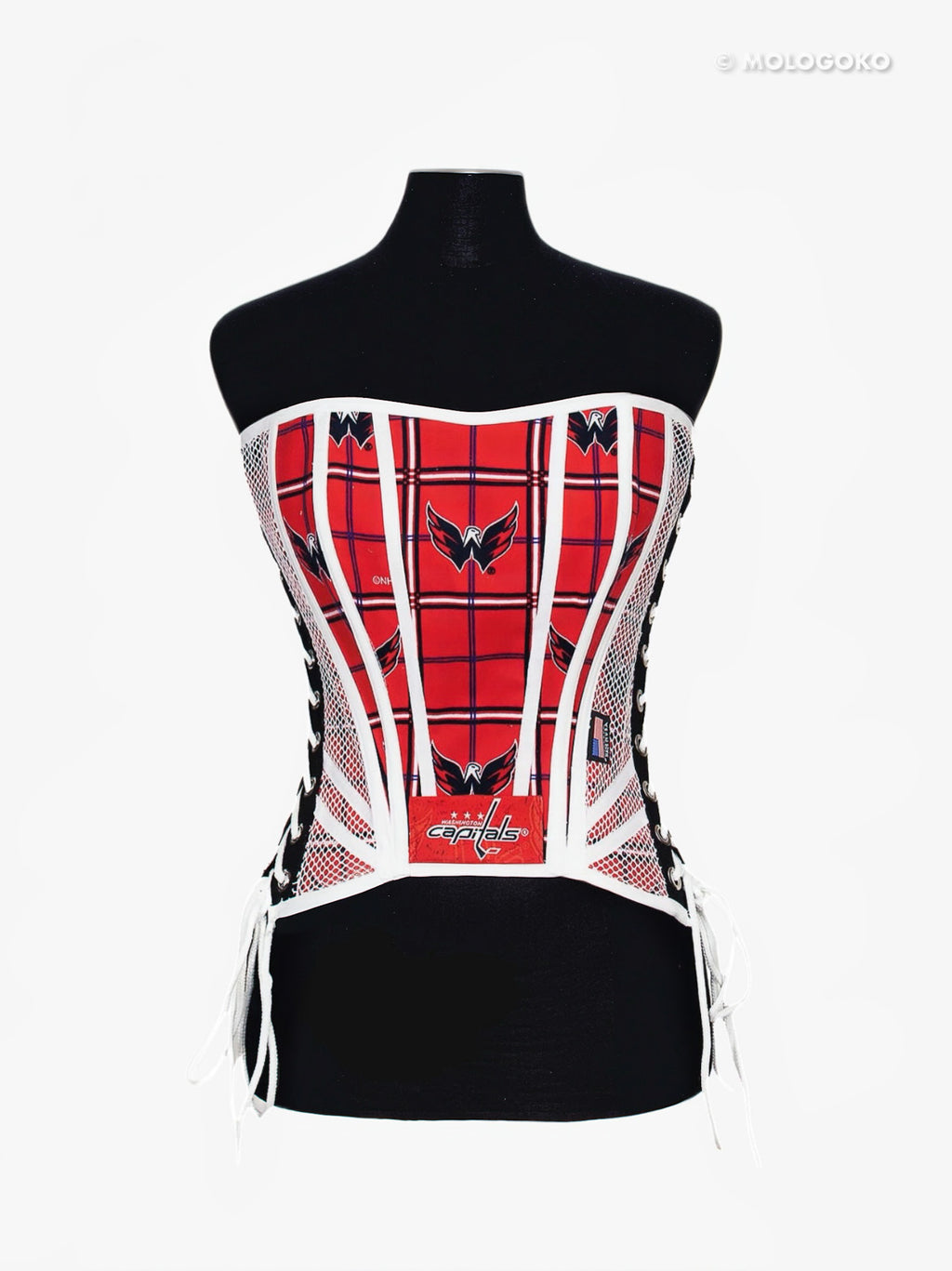 Washington Capitals Hockey Team Corset Bustier Top - Mologoko Couture