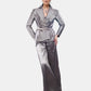 Stretch Taffeta Light Pantsuit Wide Leg Trousers - Mologoko Couture