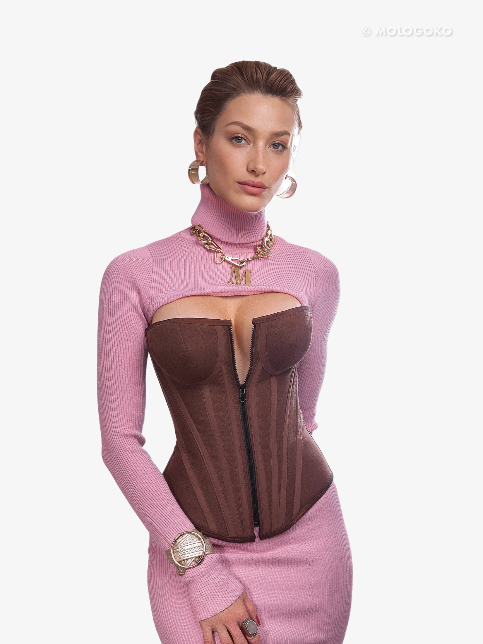 Porsche Front Zipper Corset - custom. made fashion