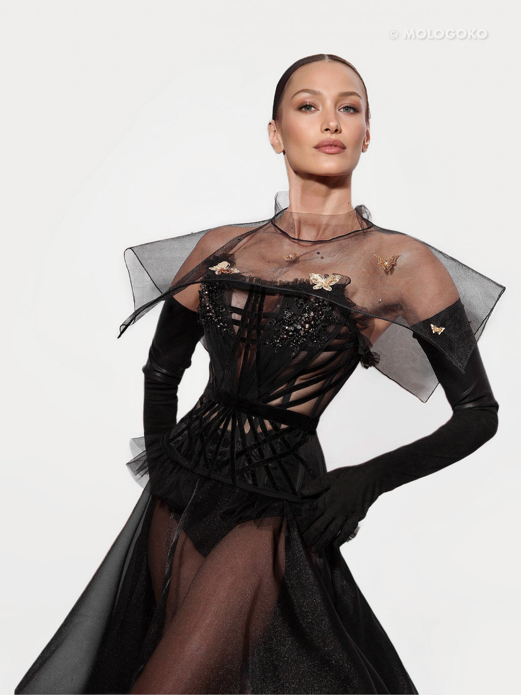 Golden Butterfly Shoulder Statement Cover - custom. made fashion