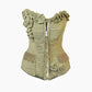Miranda Organic Cotton Gauze Draped Front Zipper Corset - custom made clothing