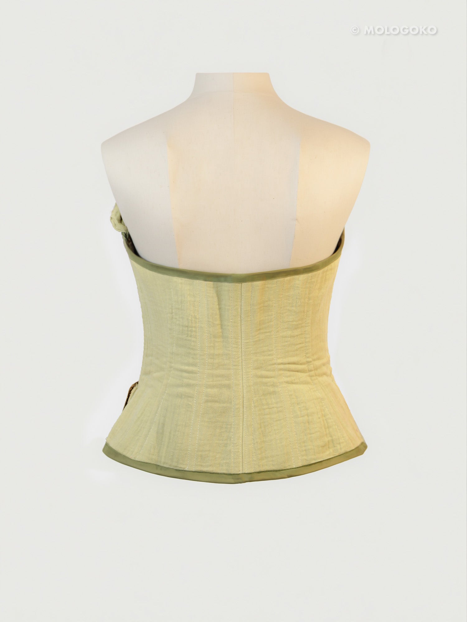 Miranda Organic Cotton Gauze Draped Front Zipper Corset - custom made clothing