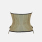 Olive Organic Cotton Quilted Front Zipper Corset with Pockets - custom made clothing