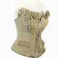 Miranda Organic Cotton Gauze Draped Front Zipper Corset - custom made clothing