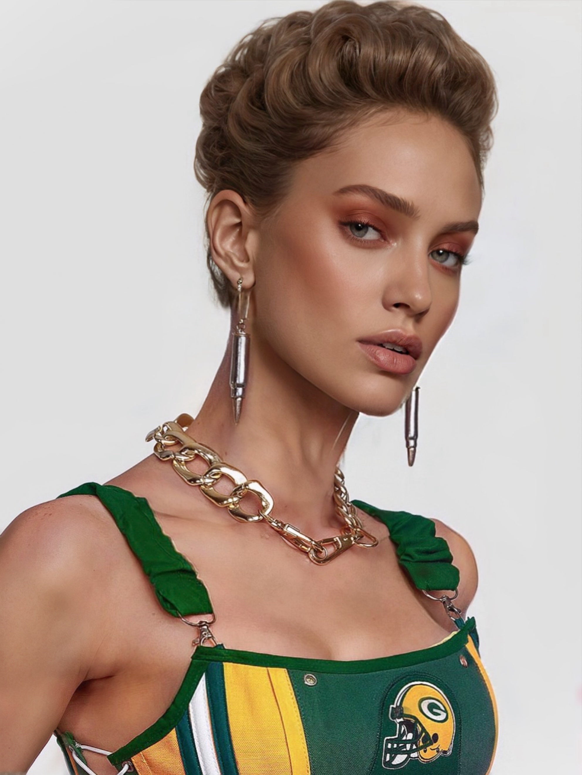 Bullet Dangle Silver And Gold Unique Earrings - Mologoko Couture