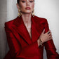Long Strong Shoulder Coat Dress