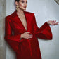 Long Strong Shoulder Coat Dress