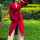 Long Strong Shoulder Coat Dress