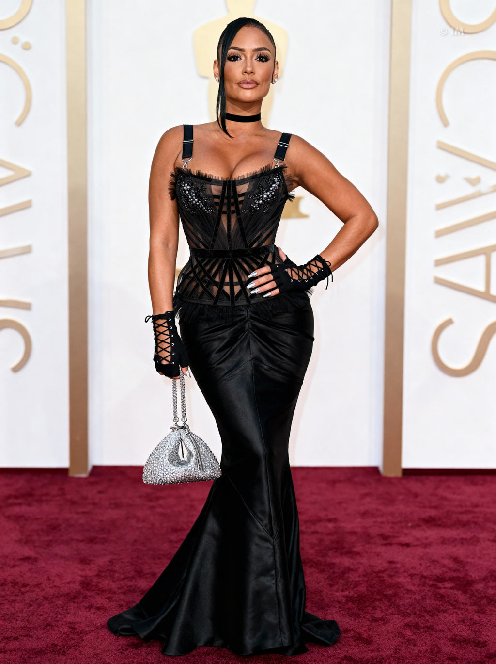 Syrena Red Carpet Style Goth Corset