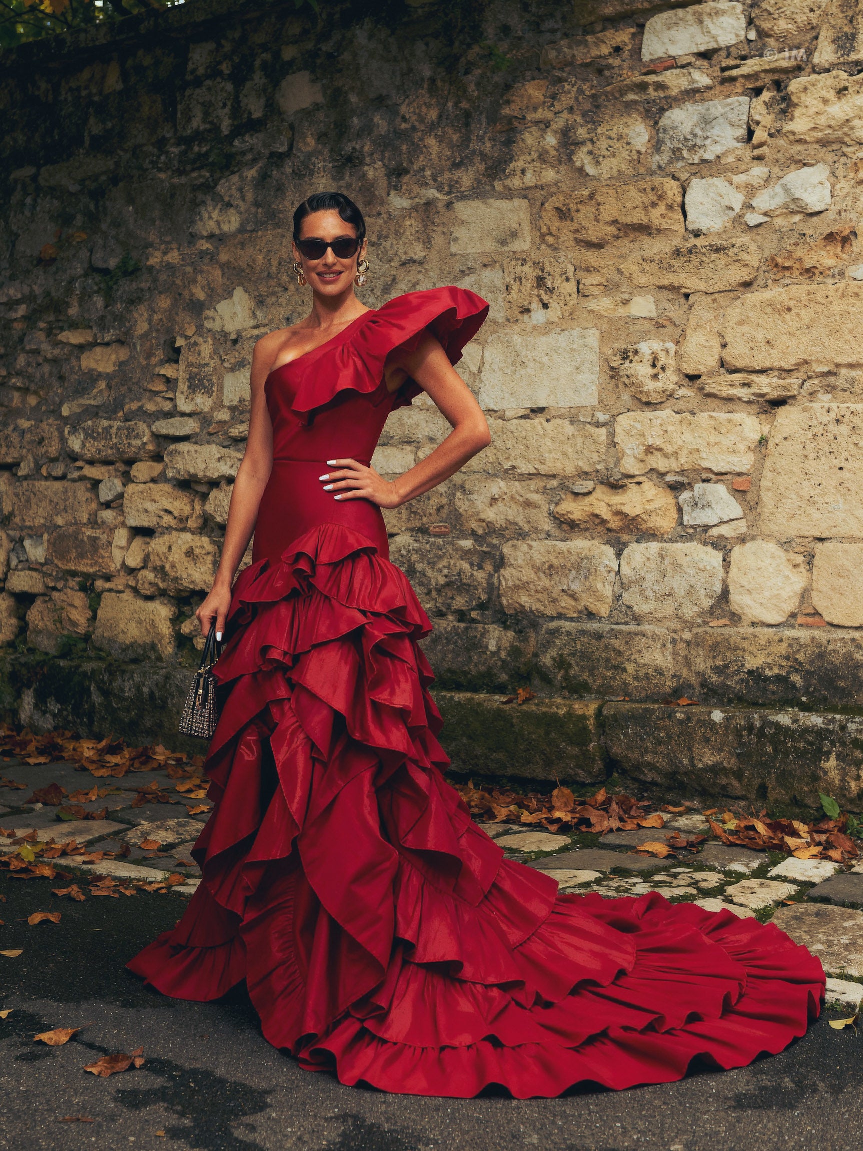 Marigold Sea Of Ruffles Gown