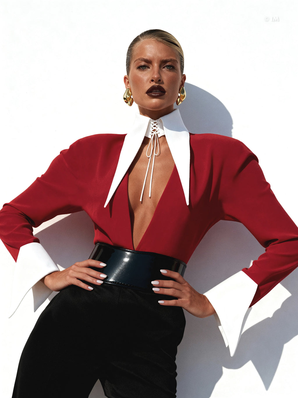 Large Removable Pointy Collar with Lacing