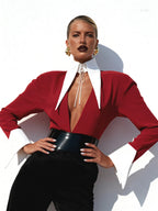 Large Removable Pointy Collar with Lacing