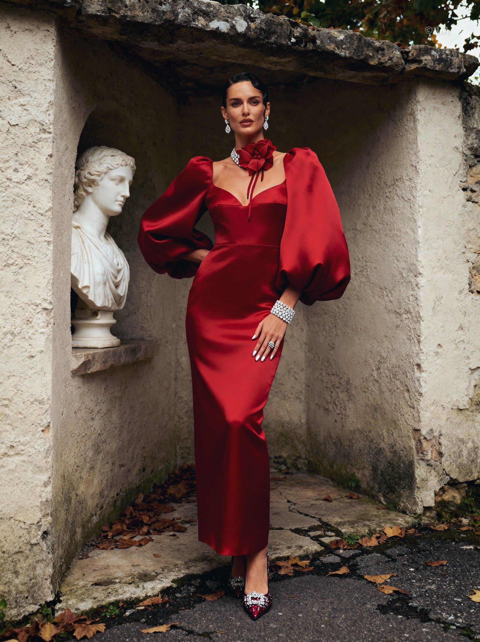 Silk Large Flower Choker