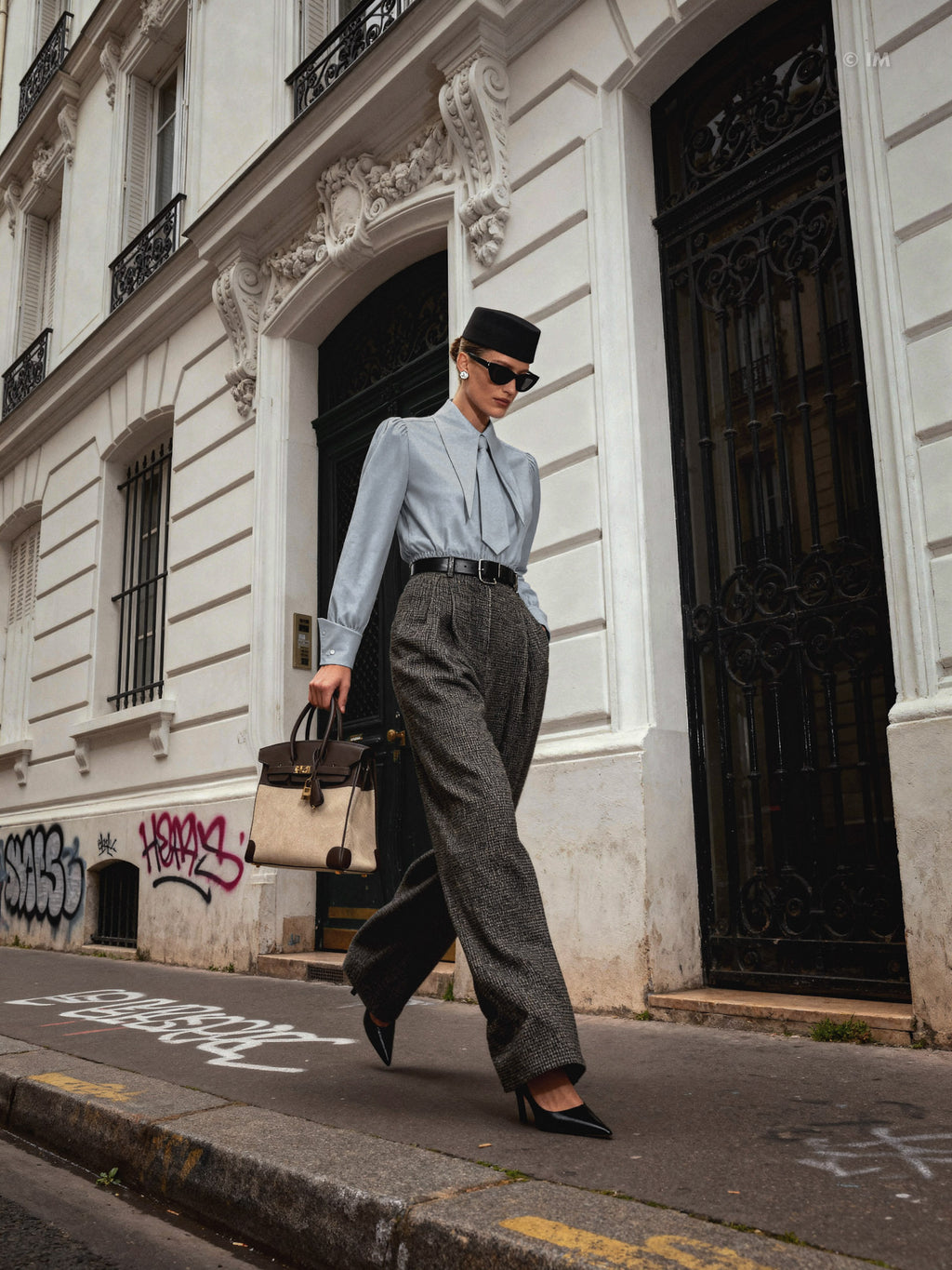 Large Pointy Collar Long Sleeves Crop Top Shirt