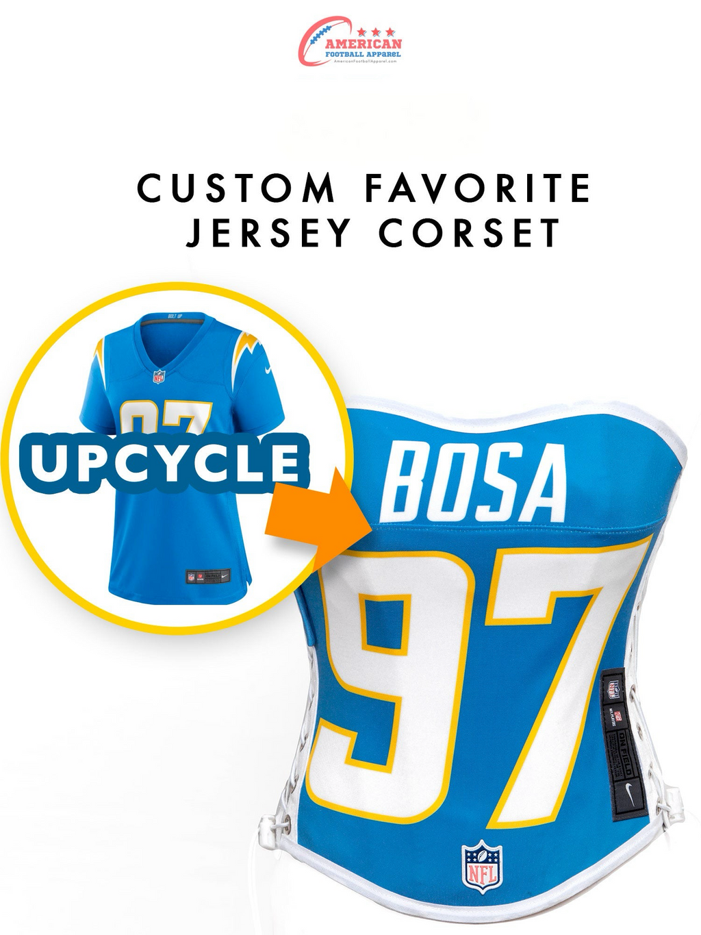 Custom Favorite Jersey Sport Team Corset Rework