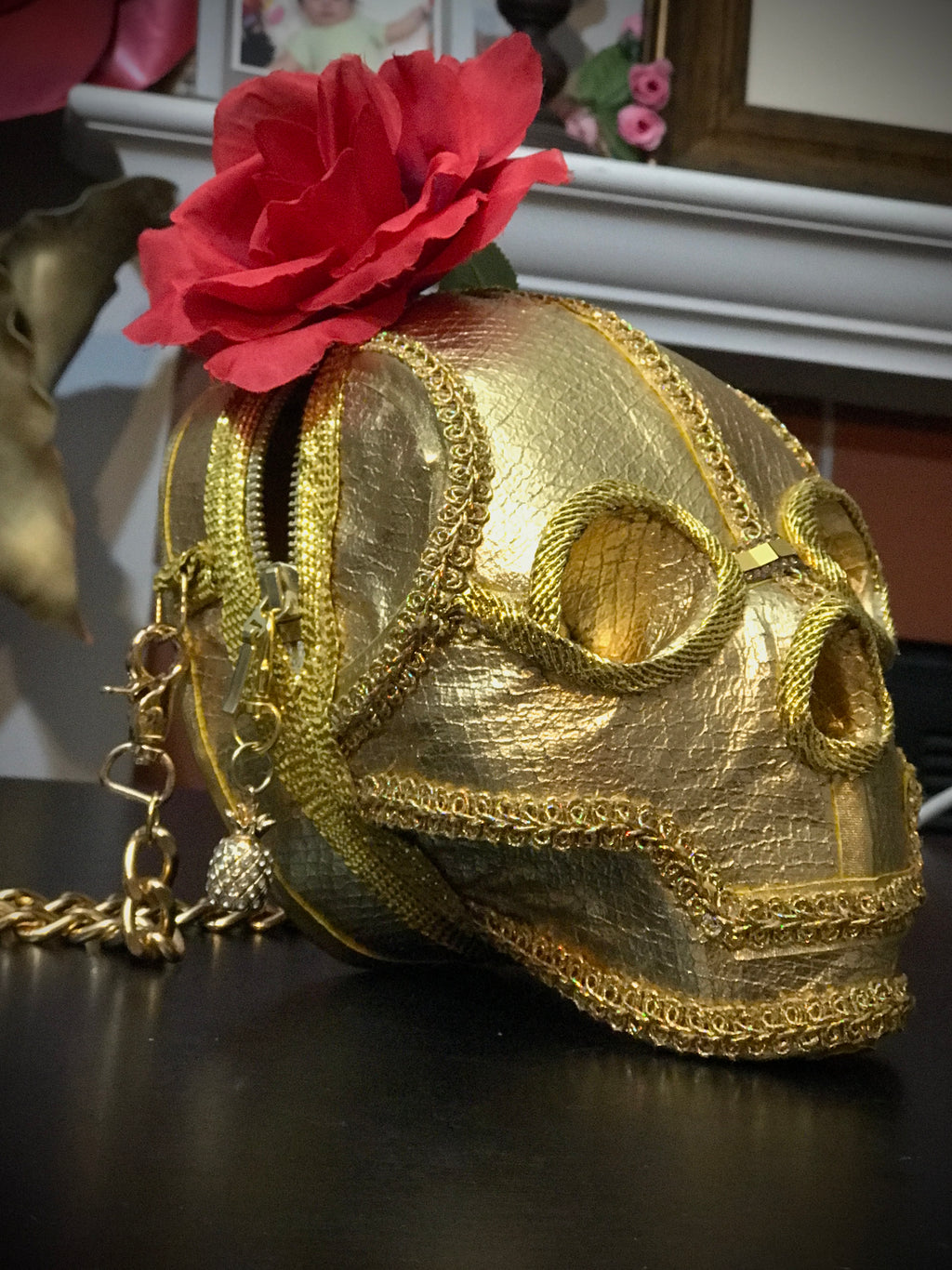 Wednesday Addams Skull Handbag Purse - Mologoko Couture