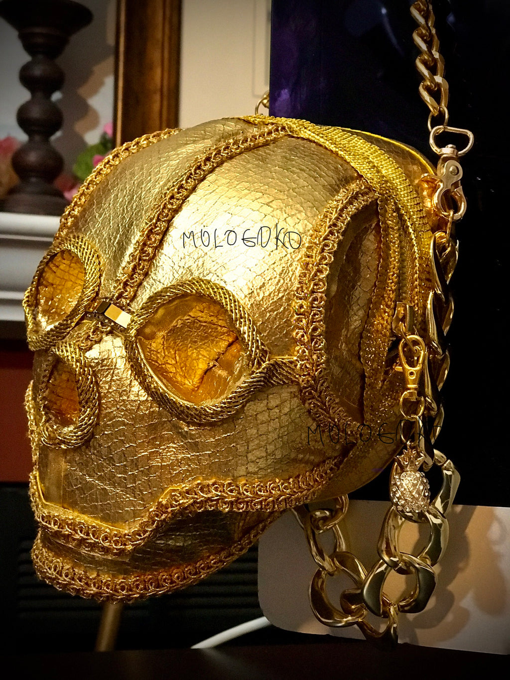 Wednesday Addams Skull Handbag Purse - Mologoko Couture